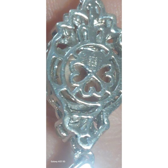 Genuine peridot Rutilated quartz sterling silver pendant STS - Picture 5 of 12